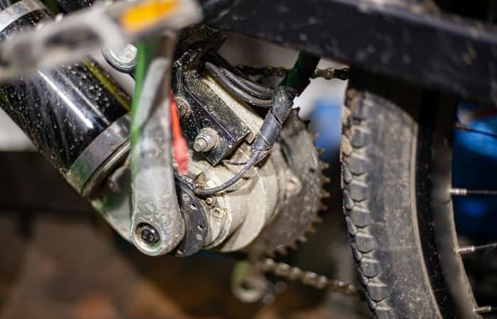 electric bike motor close up